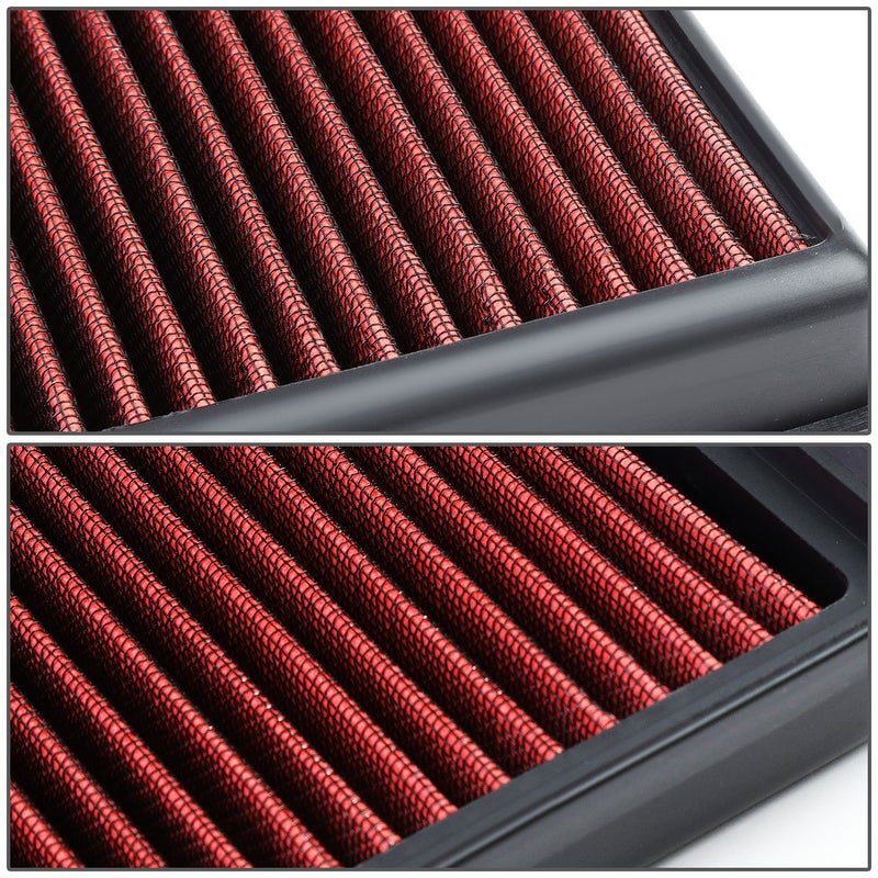 Auto Dynasty High Flow Engine Air Panel Filter Drop-in Reusable & Washable Compatible with BMW 530i 535i 640i 740i X3 X4 X5 X6 2008-2019 B48 2.0L I4 N55 3.0L Turbocharged I6 CA11118 (Red) - Image 3